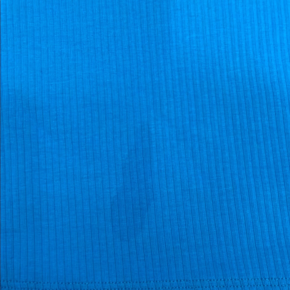 Philosophy Blue Ribbed Ruffle Tee - Picture 10 of 11